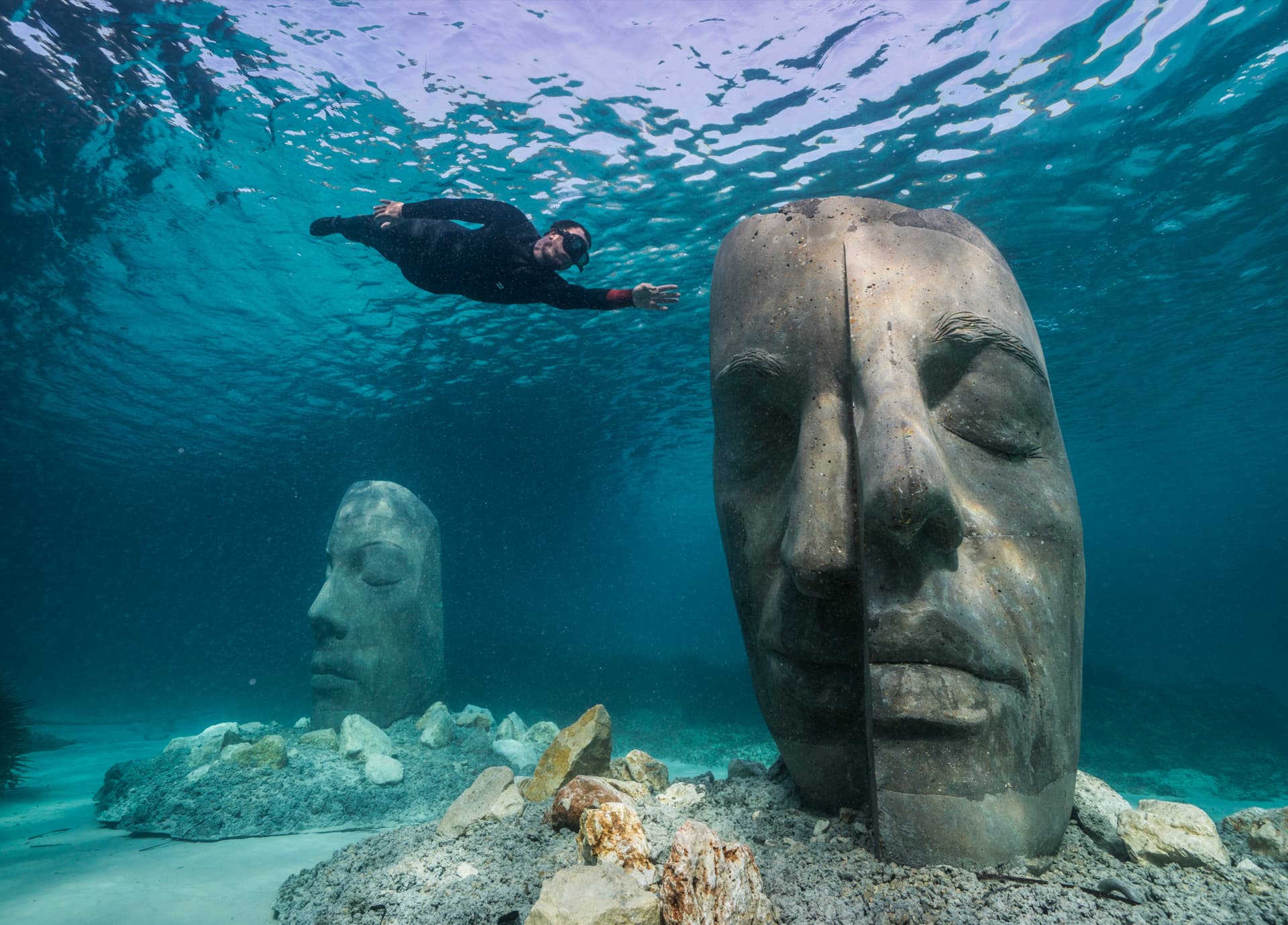 Cannes Underwater Ecomuseum - île Sainte-Marguerite  © Jason deCaires Taylor