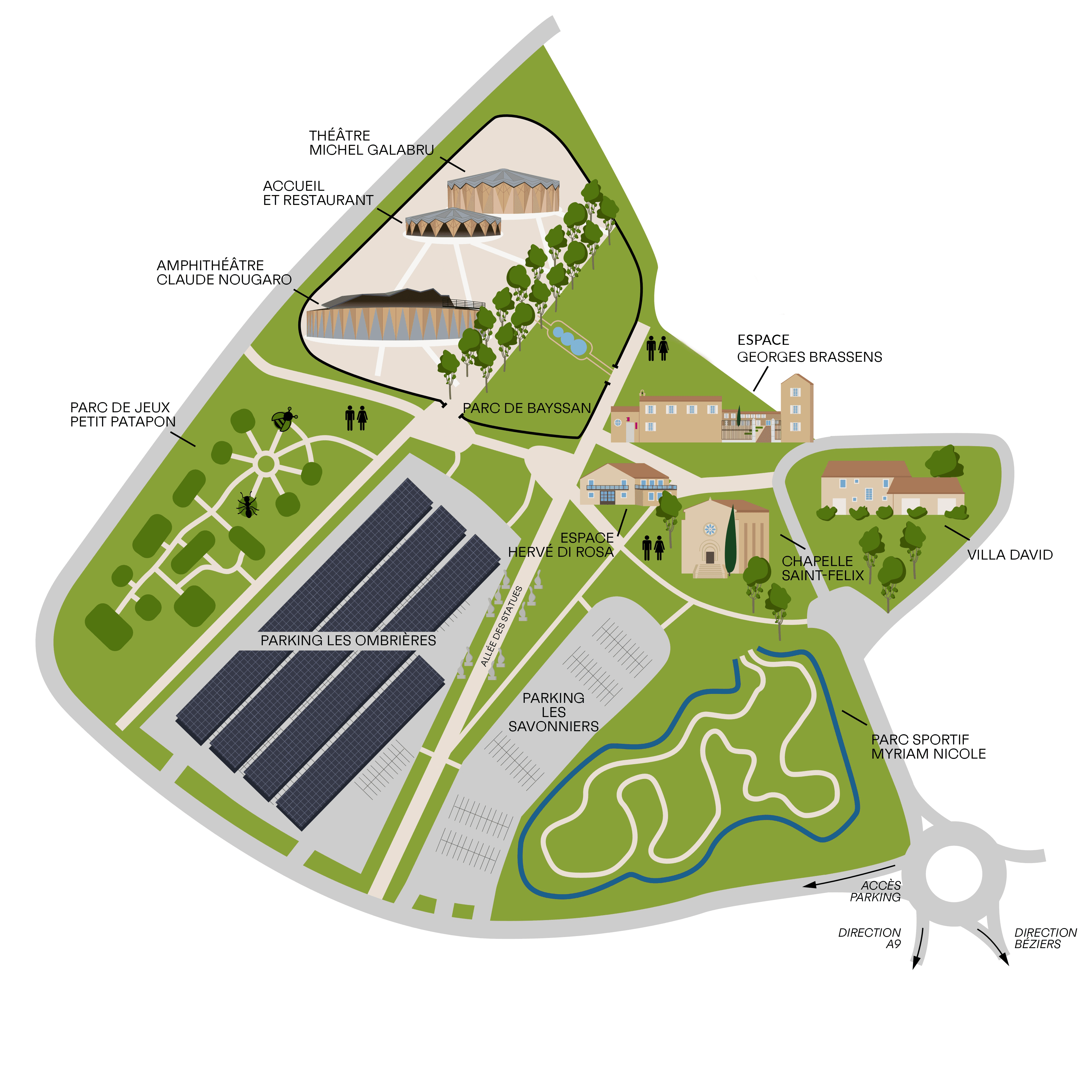 Plan du domaine de Bayssan
